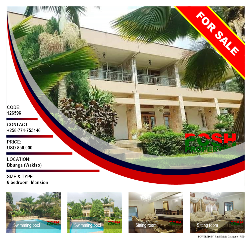6 bedroom Mansion  for sale in Bbunga Wakiso Uganda, code: 126596