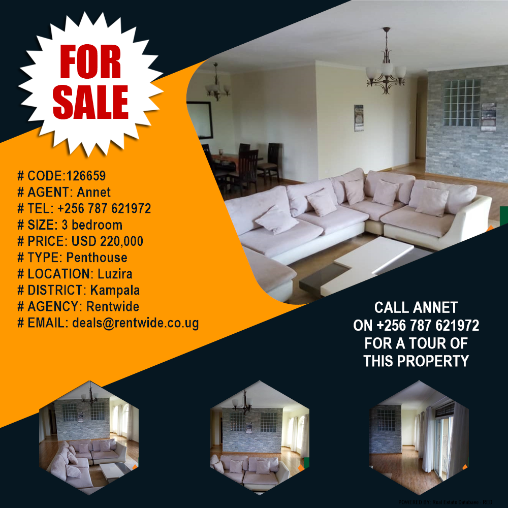 3 bedroom Penthouse  for sale in Luzira Kampala Uganda, code: 126659