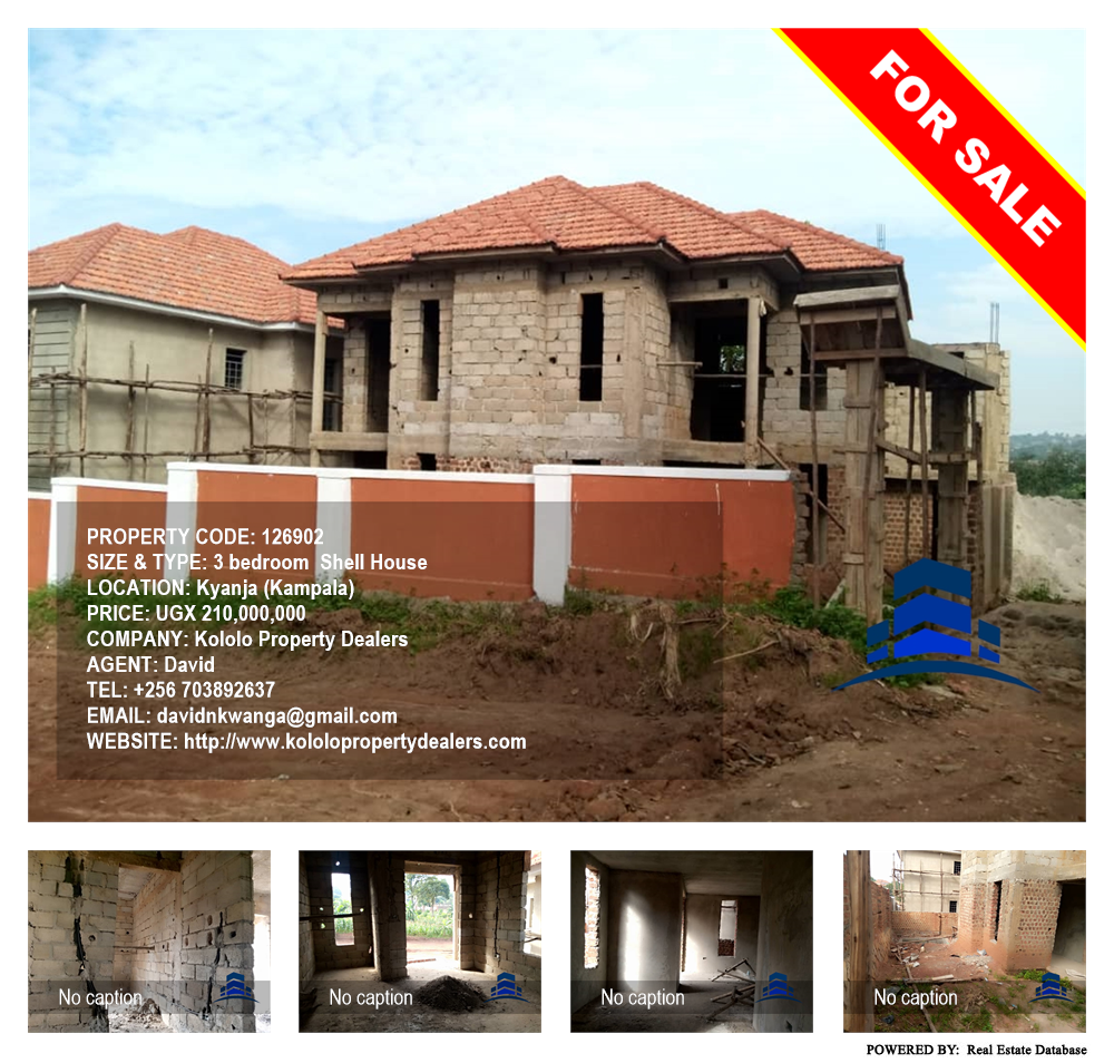 3 bedroom Shell House  for sale in Kyanja Kampala Uganda, code: 126902