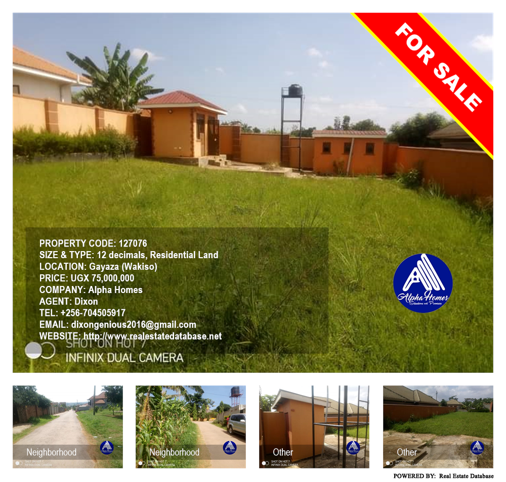 Residential Land  for sale in Gayaza Wakiso Uganda, code: 127076