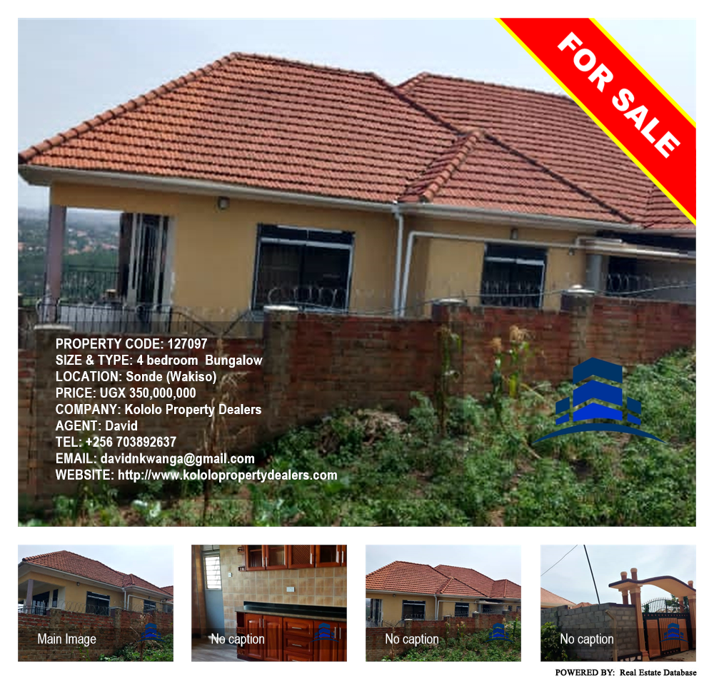 4 bedroom Bungalow  for sale in Sonde Wakiso Uganda, code: 127097