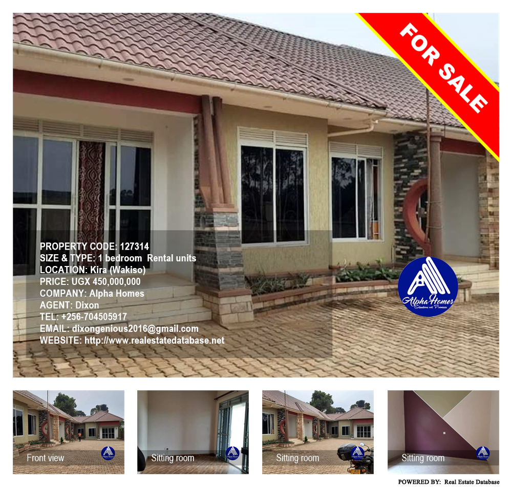 1 bedroom Rental units  for sale in Kira Wakiso Uganda, code: 127314