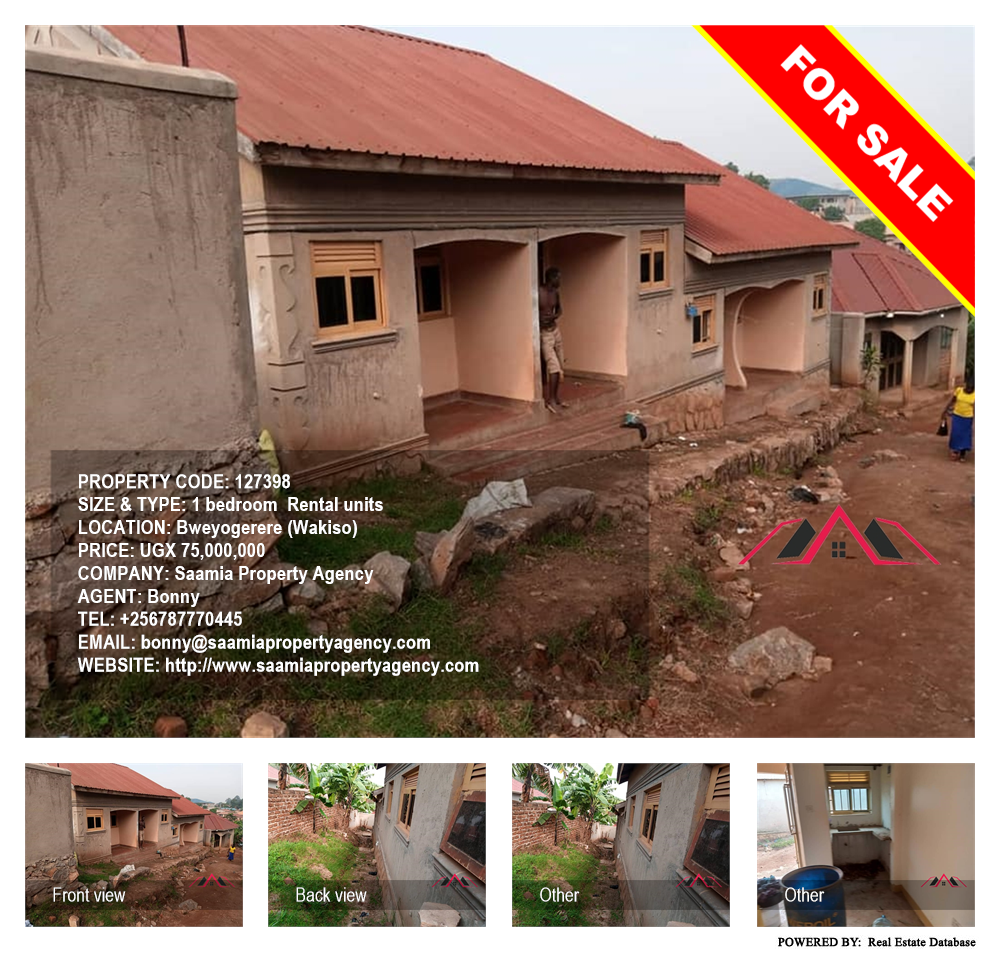 1 bedroom Rental units  for sale in Bweyogerere Wakiso Uganda, code: 127398