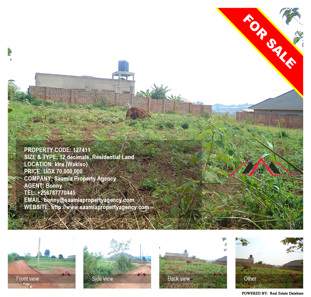 Residential Land  for sale in Kira Wakiso Uganda, code: 127411