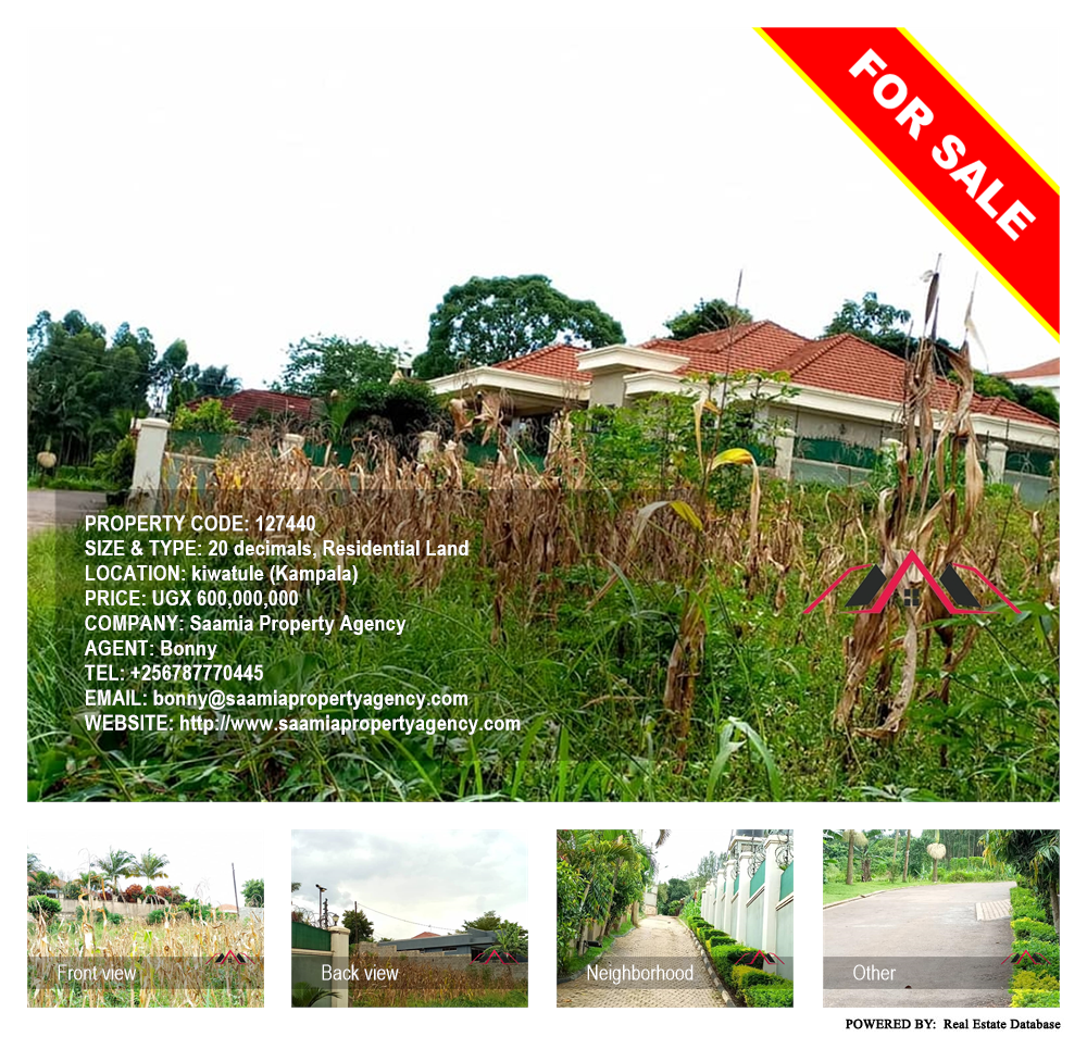 Residential Land  for sale in Kiwaatule Kampala Uganda, code: 127440