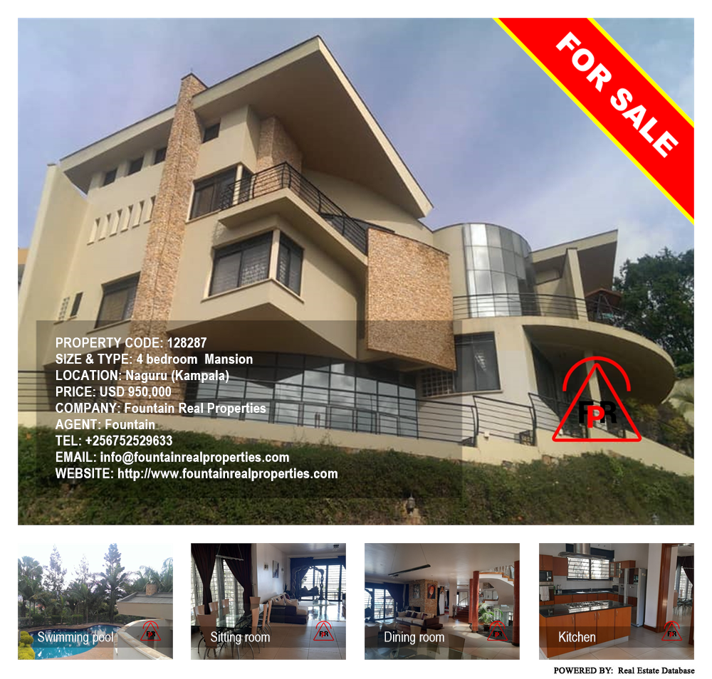 4 bedroom Mansion  for sale in Naguru Kampala Uganda, code: 128287