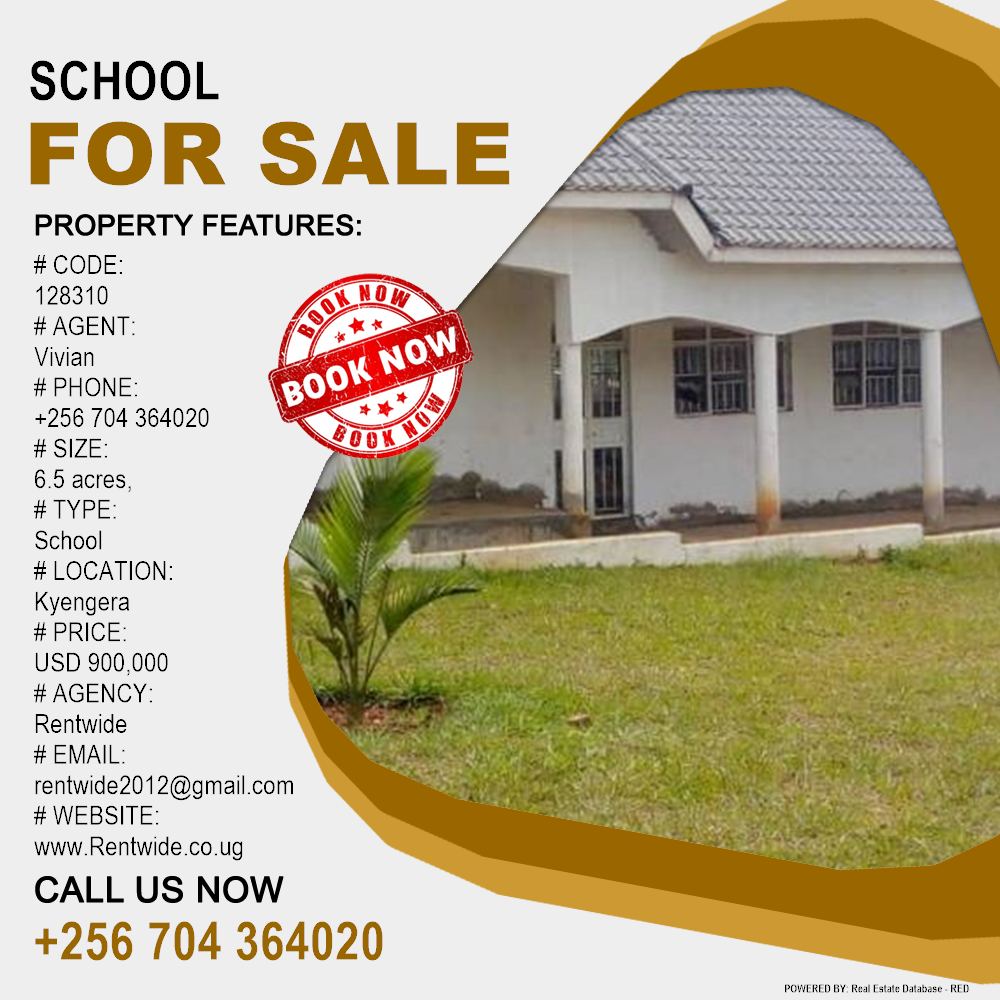 School  for sale in Kyengera Wakiso Uganda, code: 128310