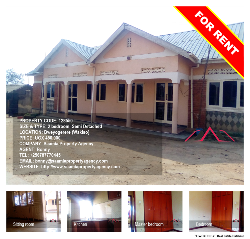 2 bedroom Semi Detached  for rent in Bweyogerere Wakiso Uganda, code: 128550