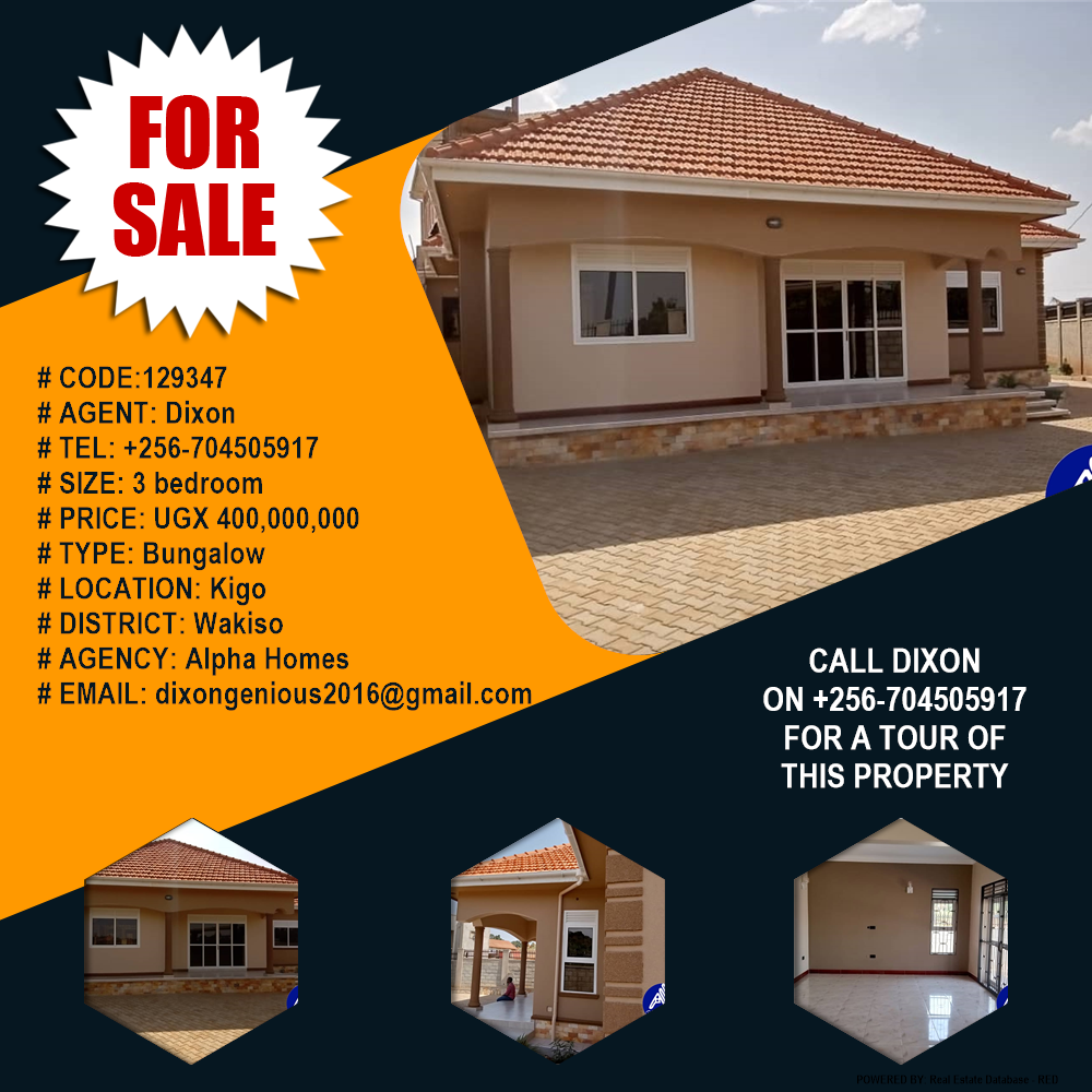 3 bedroom Bungalow  for sale in Kigo Wakiso Uganda, code: 129347