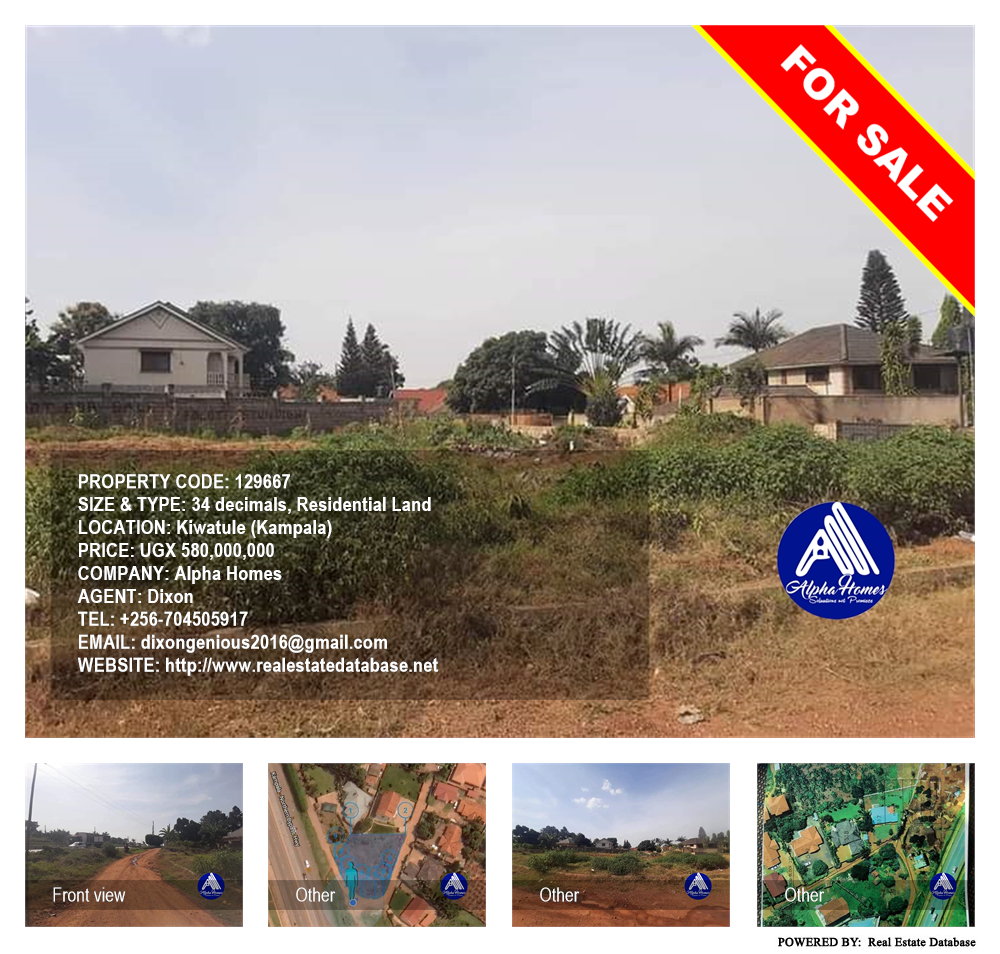 Residential Land  for sale in Kiwaatule Kampala Uganda, code: 129667