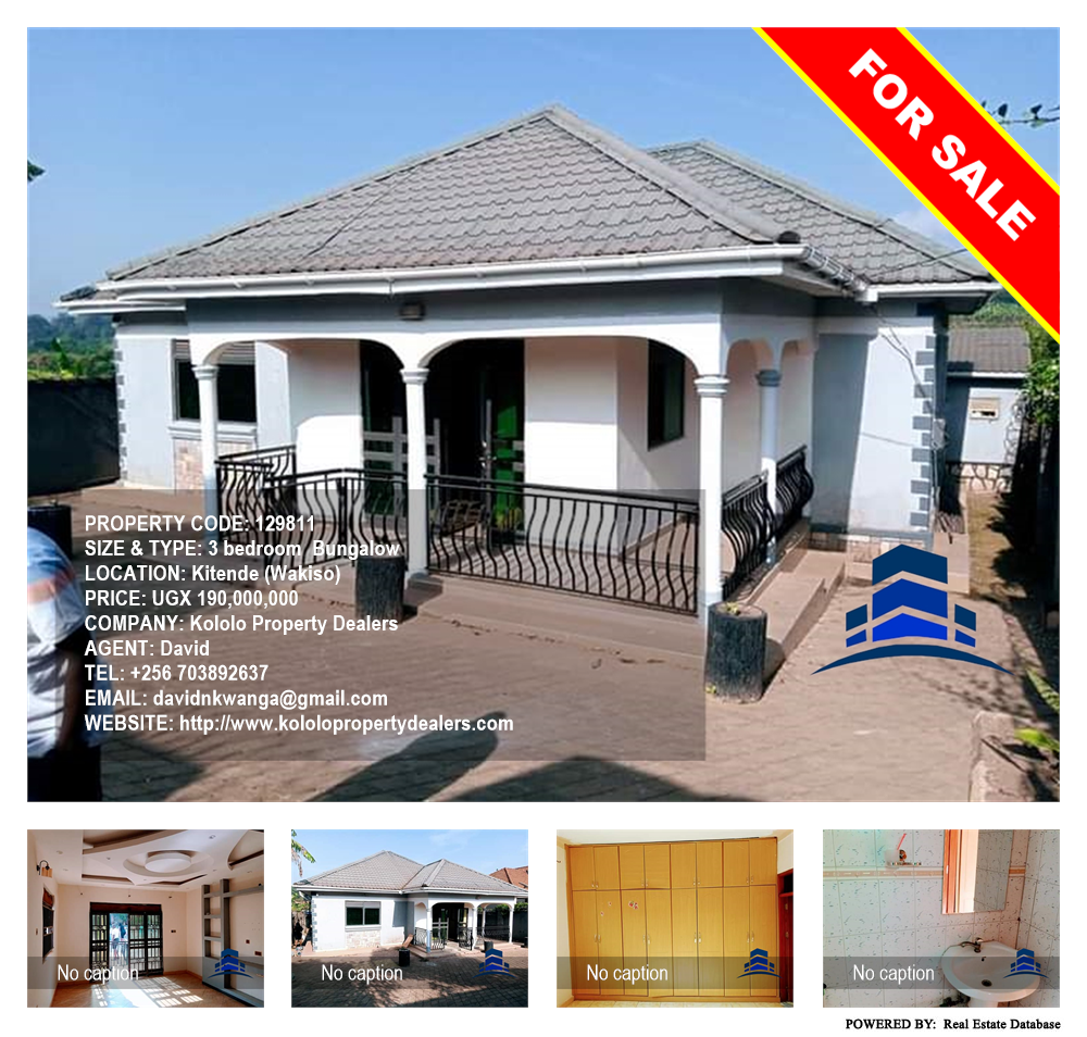 3 bedroom Bungalow  for sale in Kitende Wakiso Uganda, code: 129811