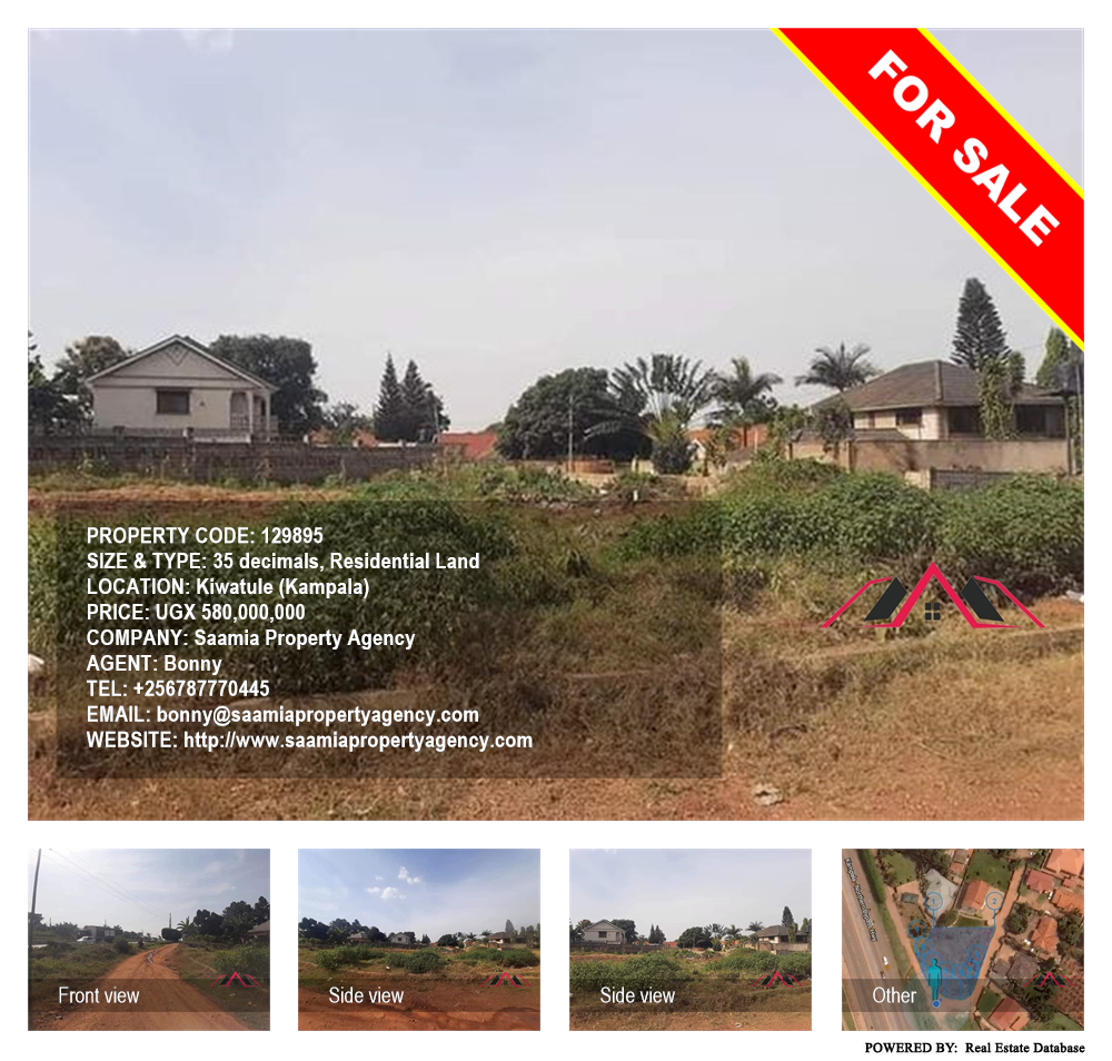 Residential Land  for sale in Kiwaatule Kampala Uganda, code: 129895