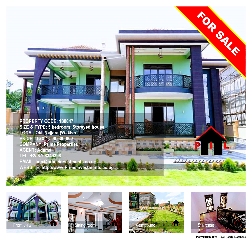 5 bedroom Storeyed house  for sale in Najjera Wakiso Uganda, code: 130047