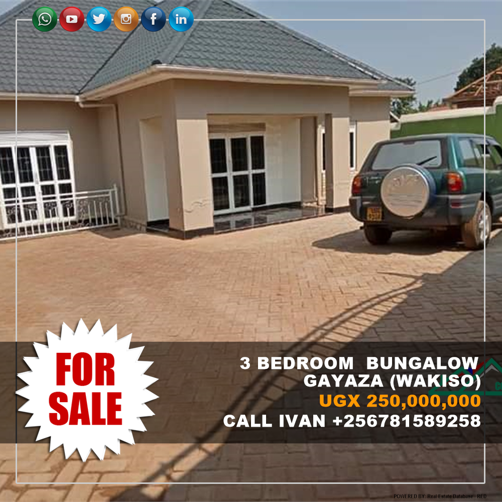 3 bedroom Bungalow  for sale in Gayaza Wakiso Uganda, code: 130235