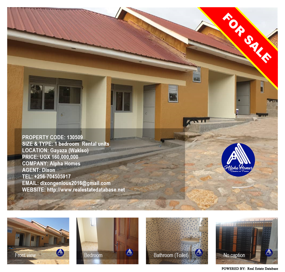 1 bedroom Rental units  for sale in Gayaza Wakiso Uganda, code: 130509