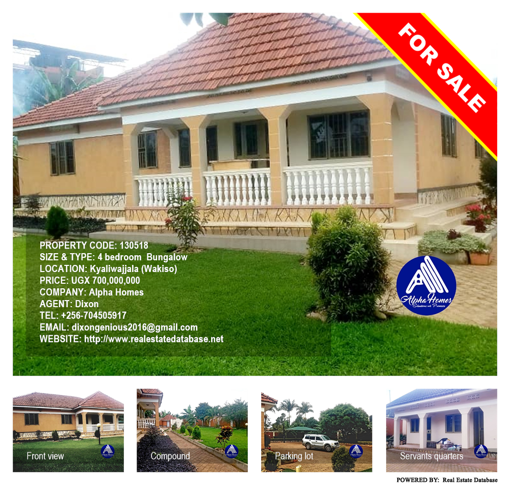 4 bedroom Bungalow  for sale in Kyaliwajjala Wakiso Uganda, code: 130518