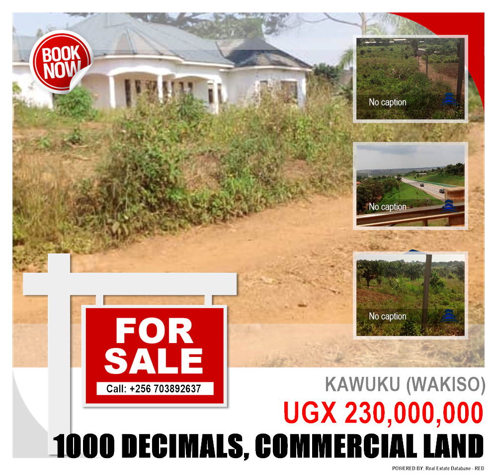 Commercial Land  for sale in Kawuku Wakiso Uganda, code: 130834