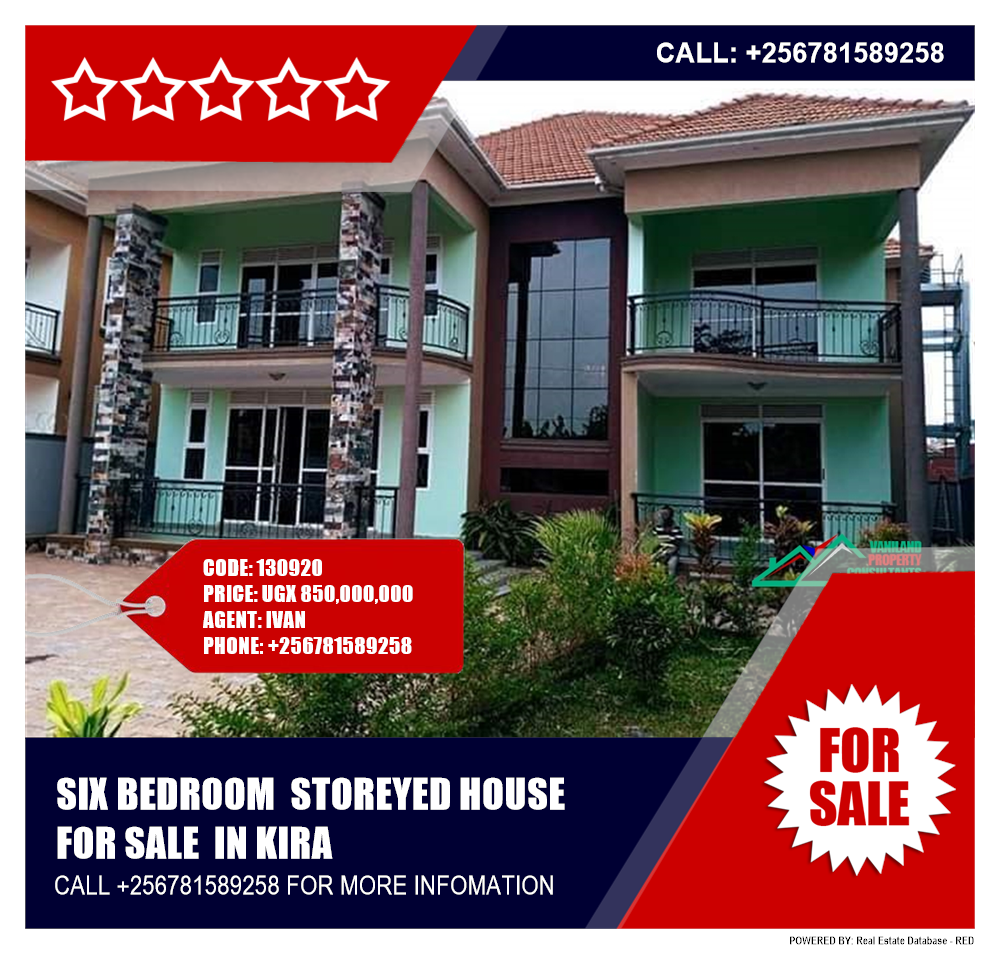 6 bedroom Storeyed house  for sale in Kira Wakiso Uganda, code: 130920