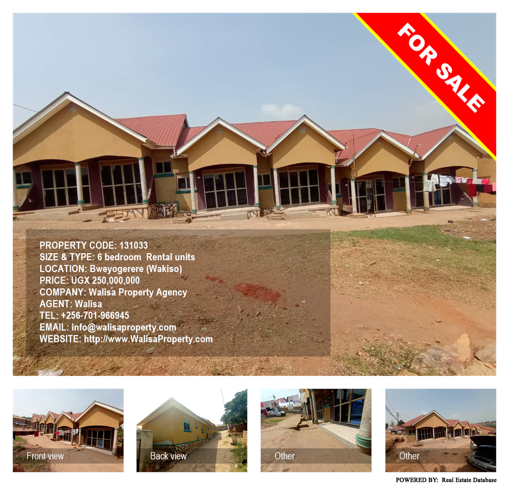 6 bedroom Rental units  for sale in Bweyogerere Wakiso Uganda, code: 131033
