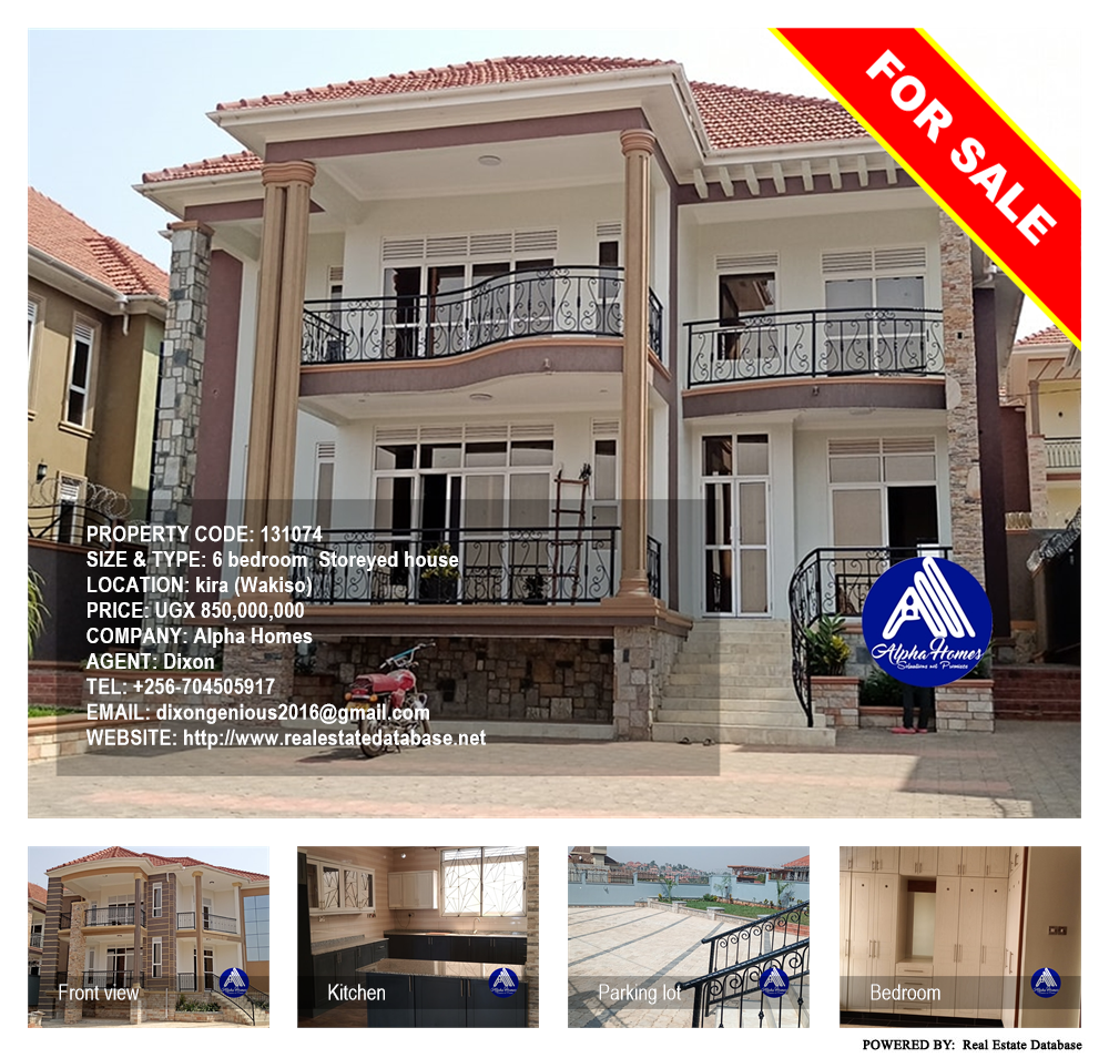 6 bedroom Storeyed house  for sale in Kira Wakiso Uganda, code: 131074