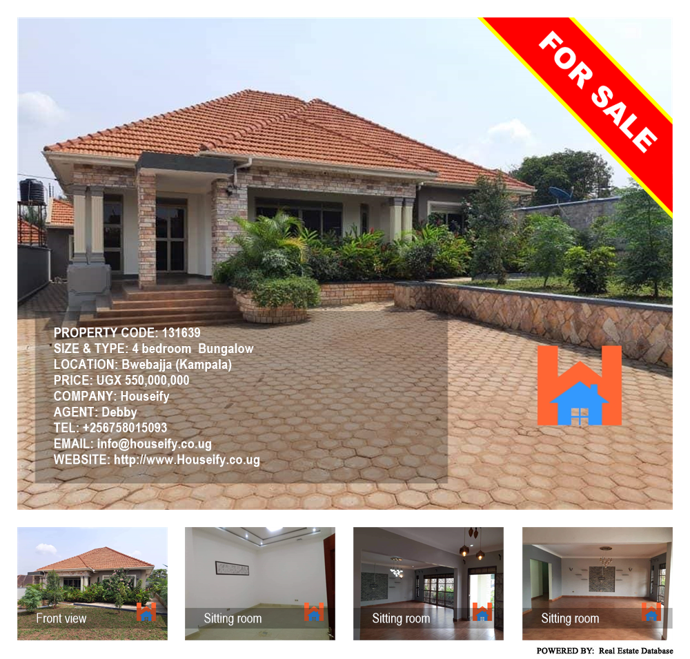 4 bedroom Bungalow  for sale in Bwebajja Kampala Uganda, code: 131639