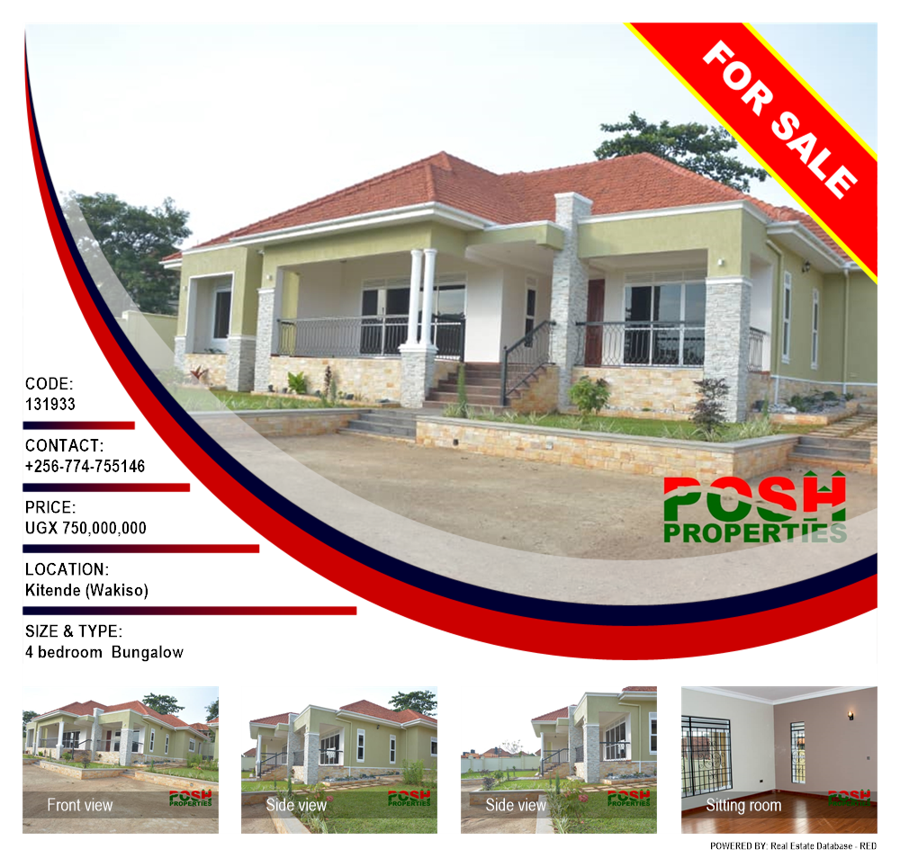 4 bedroom Bungalow  for sale in Kitende Wakiso Uganda, code: 131933