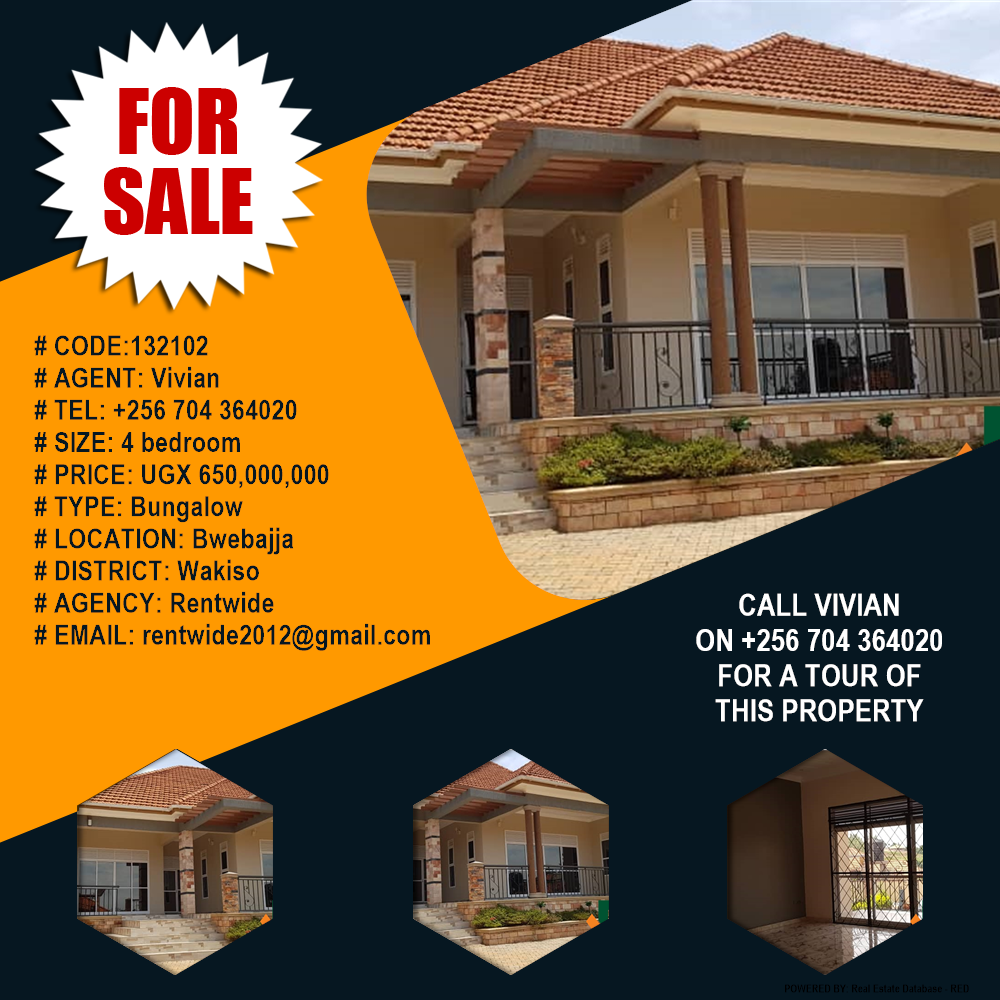 4 bedroom Bungalow  for sale in Bwebajja Wakiso Uganda, code: 132102