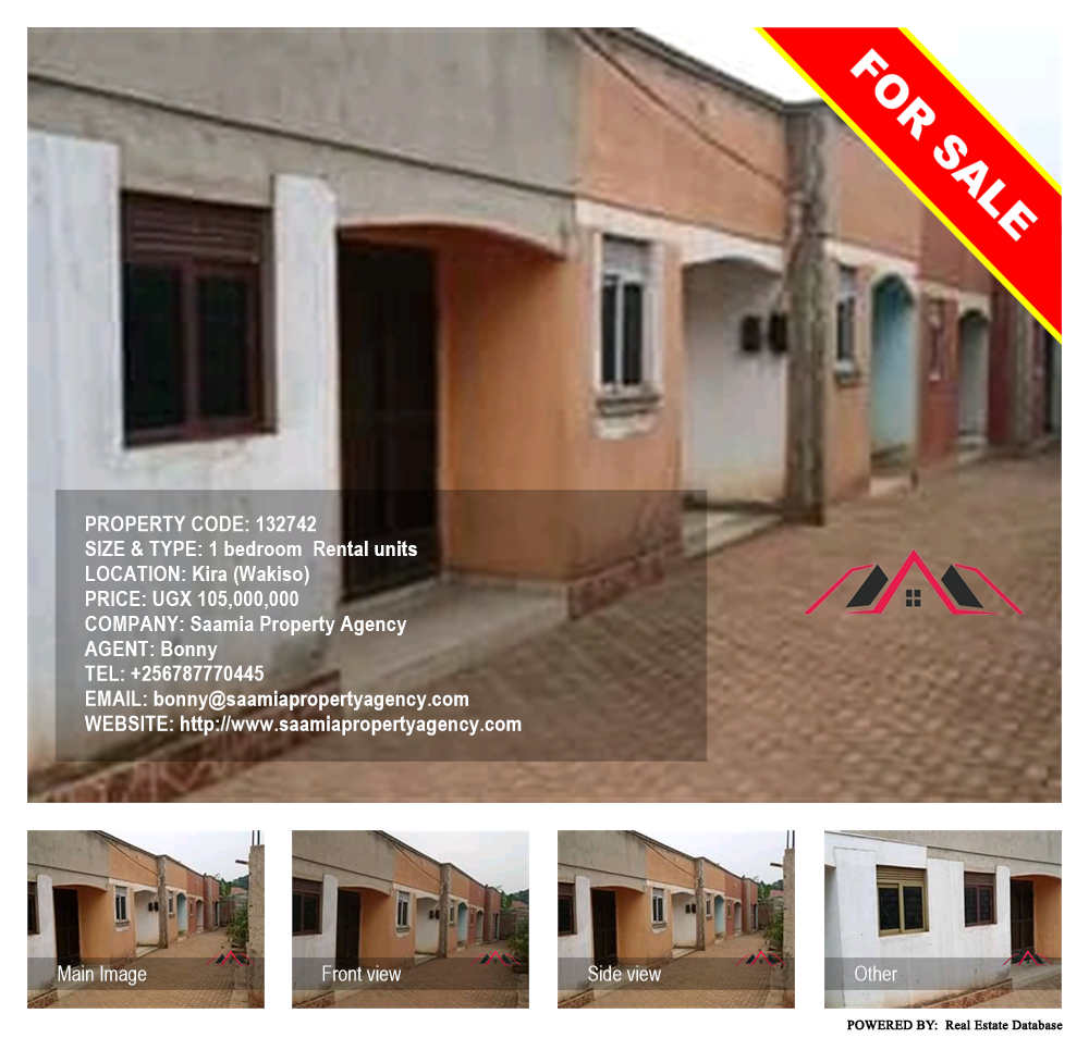 1 bedroom Rental units  for sale in Kira Wakiso Uganda, code: 132742