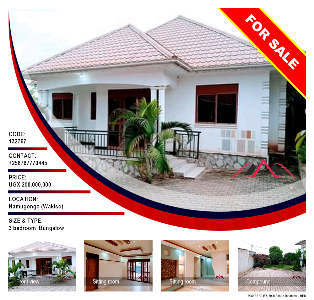 3 bedroom Bungalow  for sale in Namugongo Wakiso Uganda, code: 132767