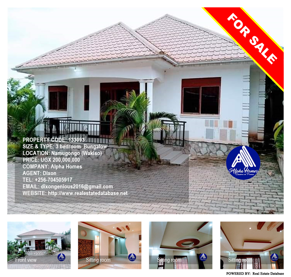 3 bedroom Bungalow  for sale in Namugongo Wakiso Uganda, code: 133093