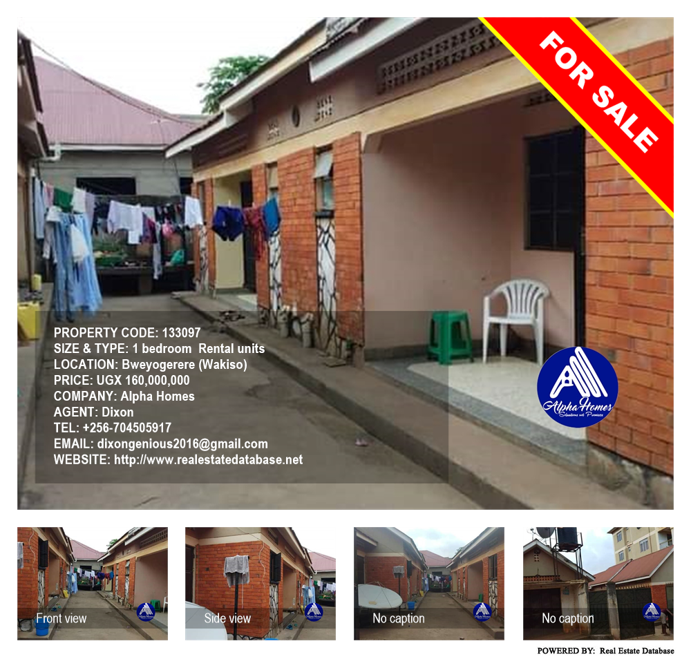 1 bedroom Rental units  for sale in Bweyogerere Wakiso Uganda, code: 133097