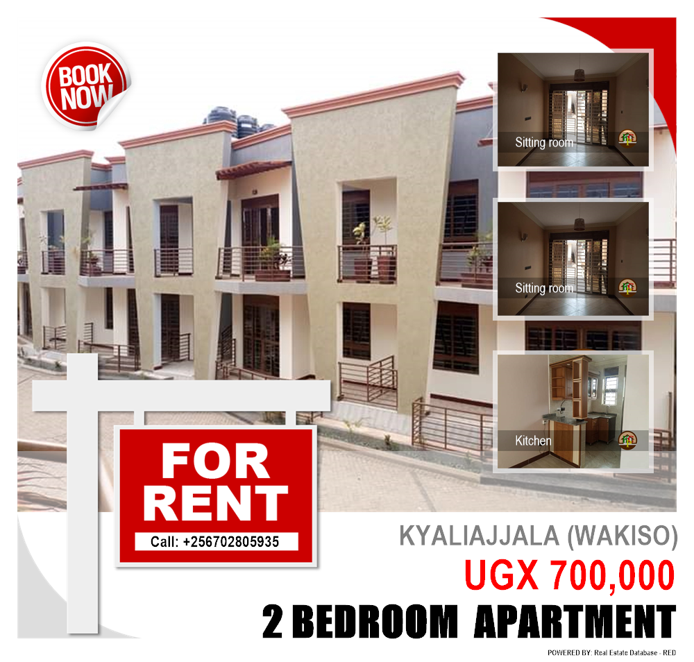 2 bedroom Apartment  for rent in Kyaliwajjala Wakiso Uganda, code: 133108