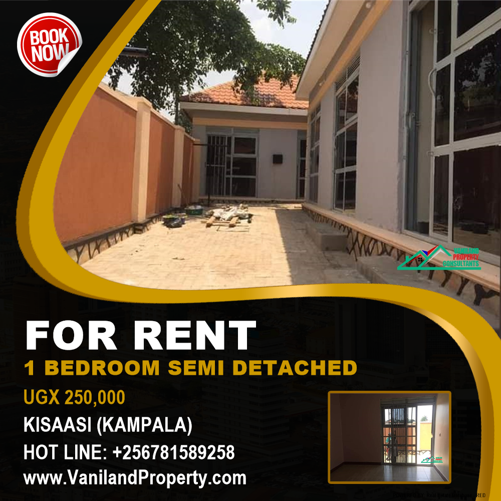 1 bedroom Semi Detached  for rent in Kisaasi Kampala Uganda, code: 133162