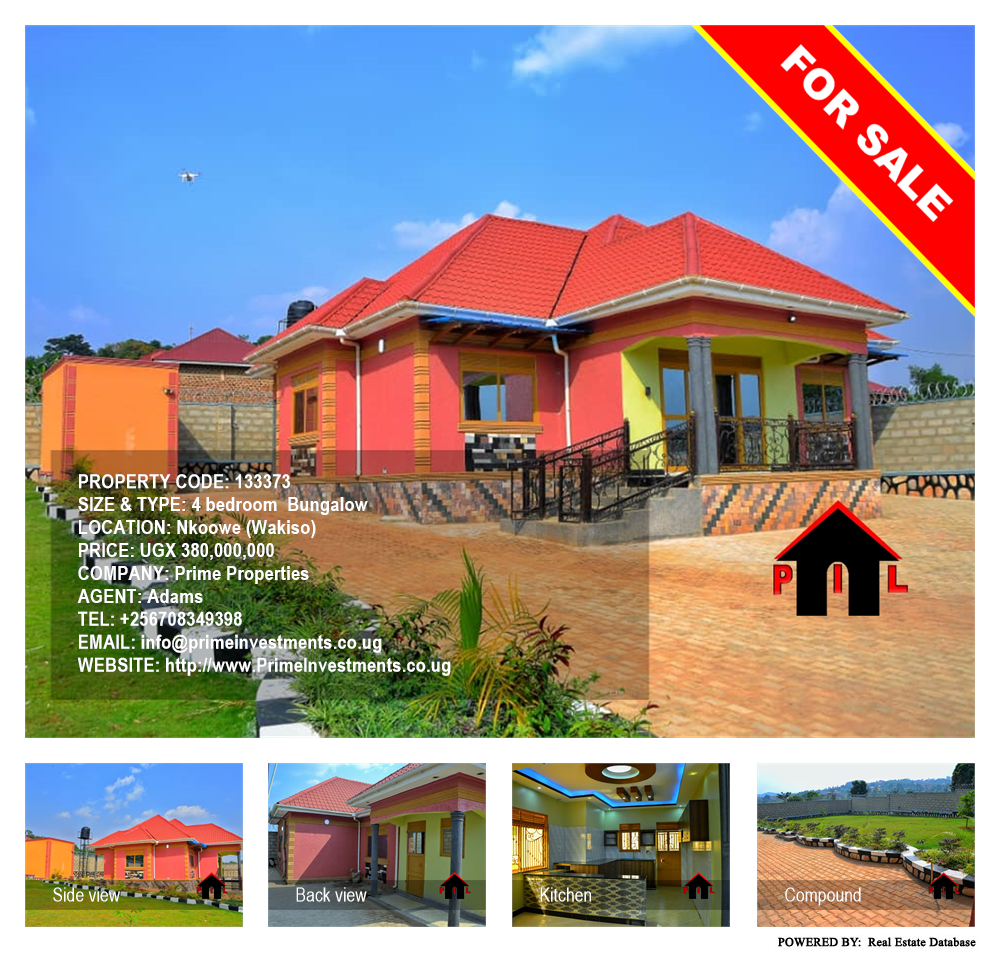 4 bedroom Bungalow  for sale in Nkoowe Wakiso Uganda, code: 133373