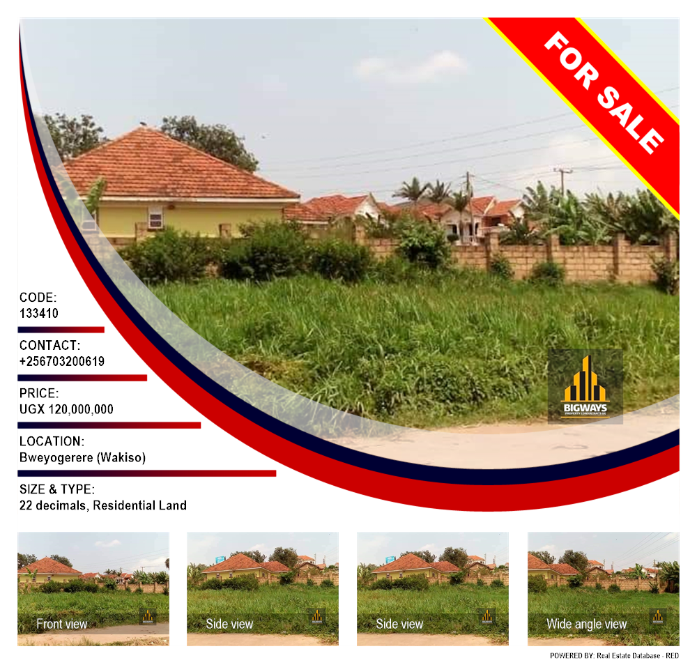 Residential Land  for sale in Bweyogerere Wakiso Uganda, code: 133410