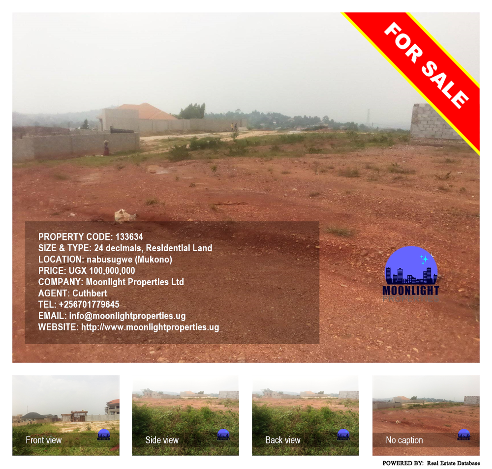 Residential Land  for sale in Nabusugwe Mukono Uganda, code: 133634