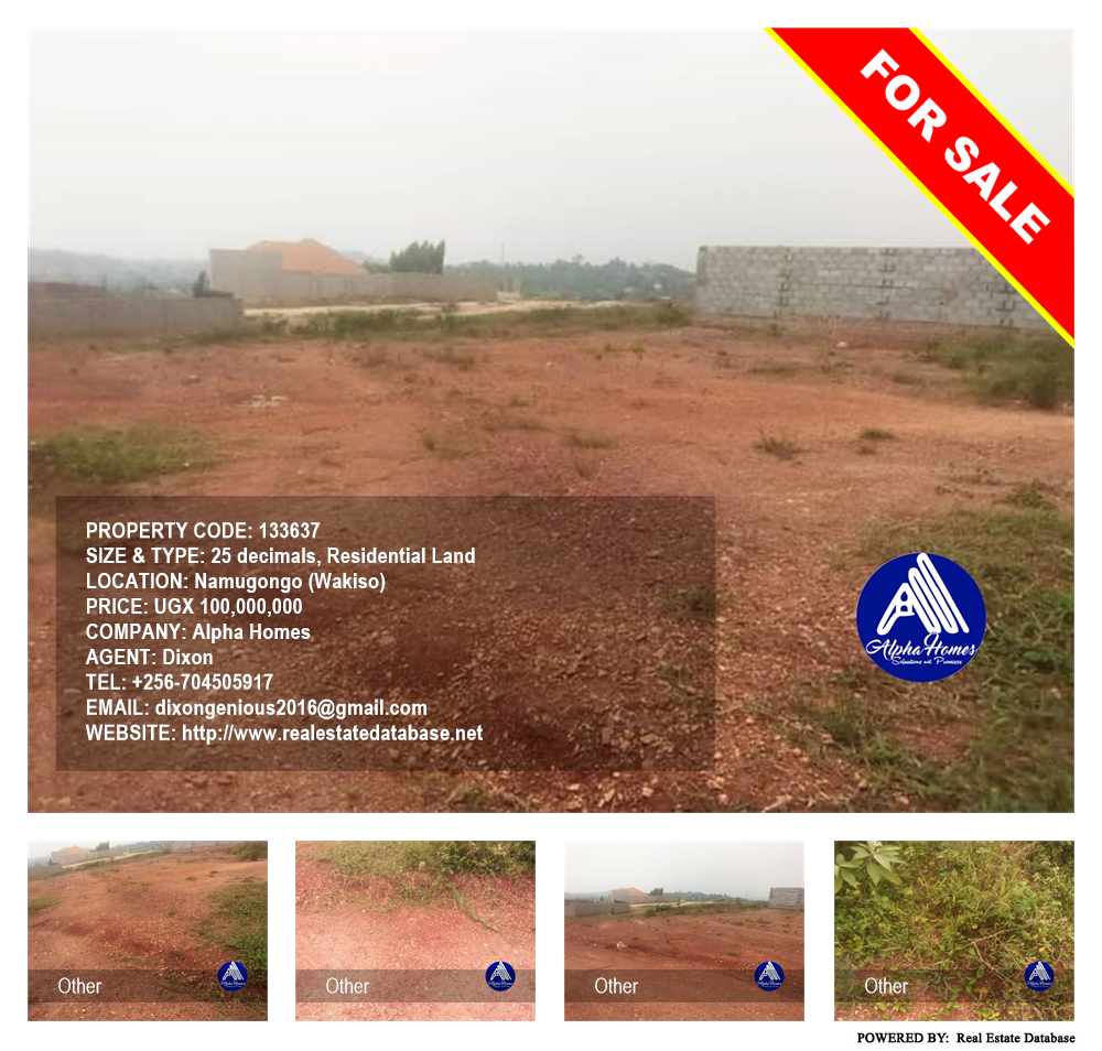 Residential Land  for sale in Namugongo Wakiso Uganda, code: 133637