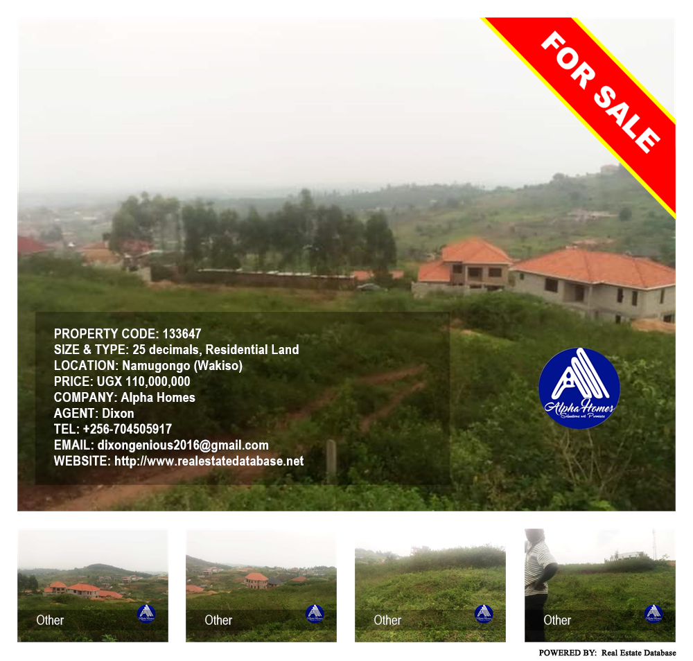 Residential Land  for sale in Namugongo Wakiso Uganda, code: 133647