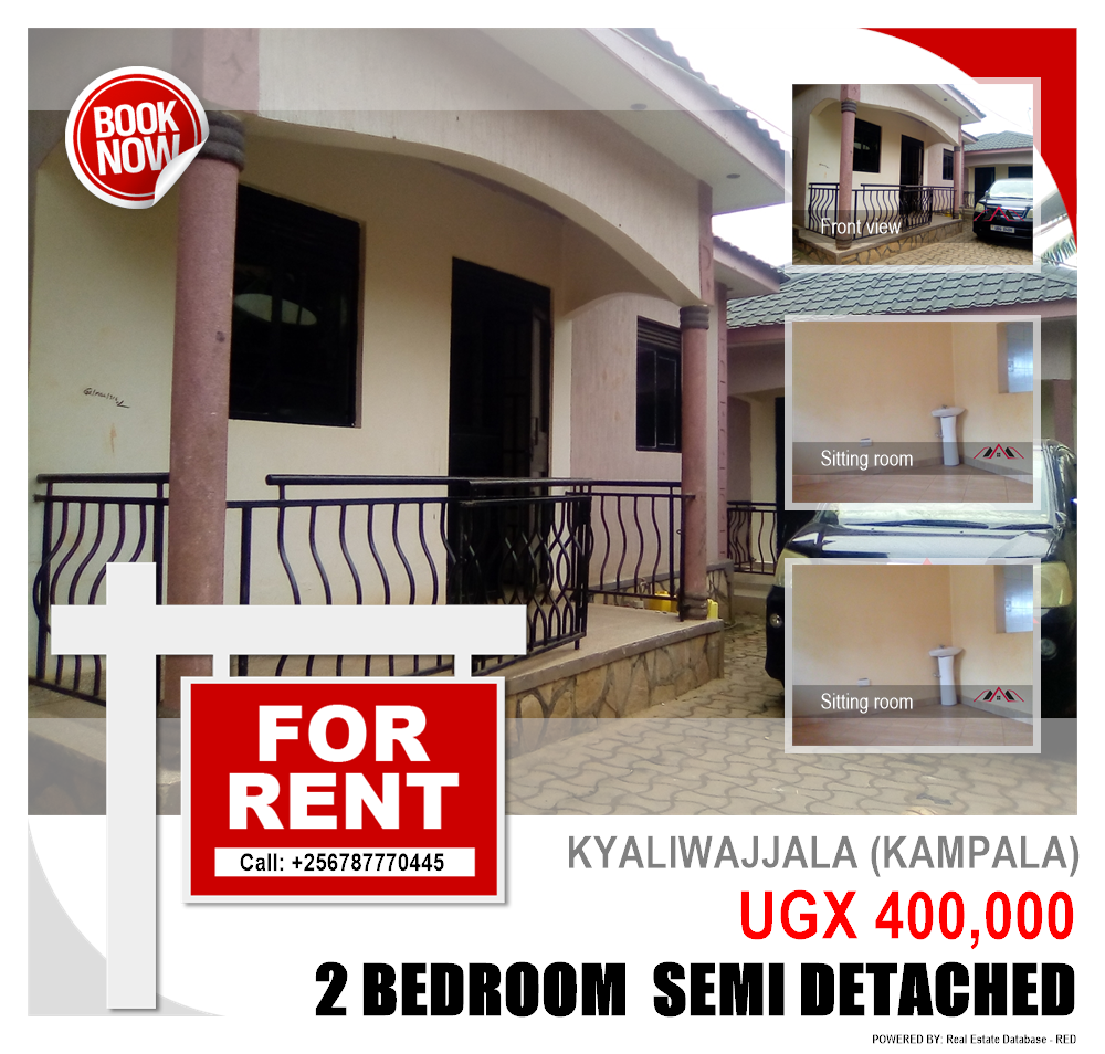 2 bedroom Semi Detached  for rent in Kyaliwajjala Kampala Uganda, code: 133657