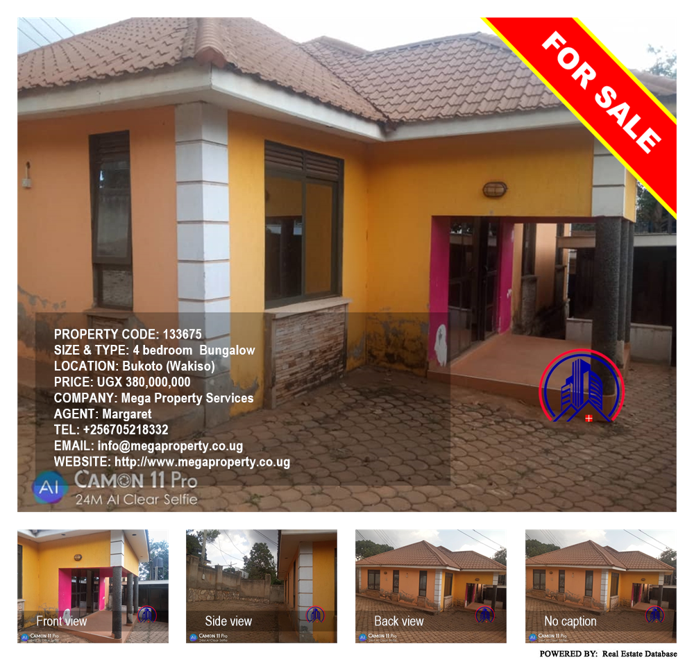 4 bedroom Bungalow  for sale in Bukoto Wakiso Uganda, code: 133675