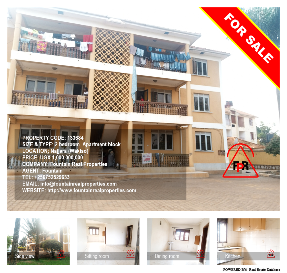 2 bedroom Apartment block  for sale in Najjera Wakiso Uganda, code: 133684