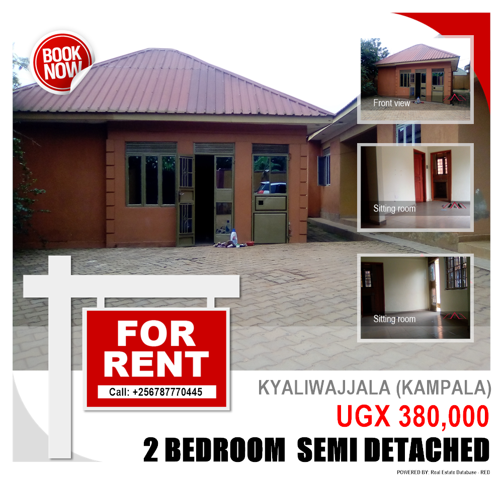 2 bedroom Semi Detached  for rent in Kyaliwajjala Kampala Uganda, code: 133687