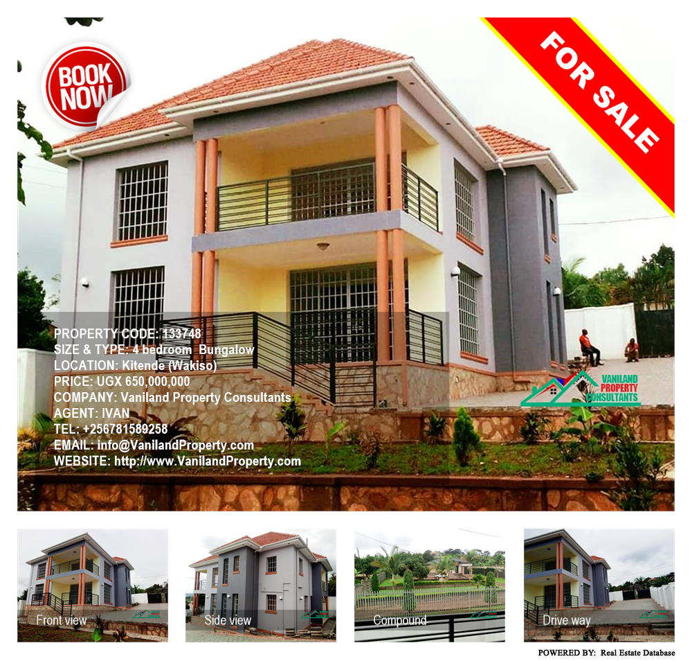 4 bedroom Bungalow  for sale in Kitende Wakiso Uganda, code: 133748