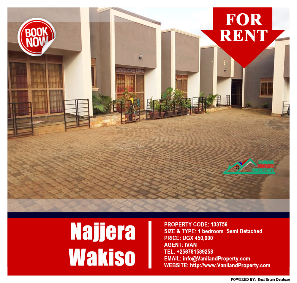 1 bedroom Semi Detached  for rent in Najjera Wakiso Uganda, code: 133756