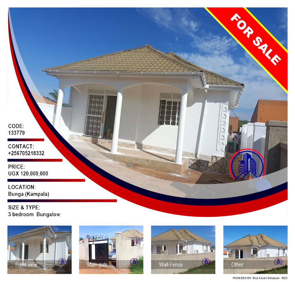 3 bedroom Bungalow  for sale in Bbunga Kampala Uganda, code: 133779