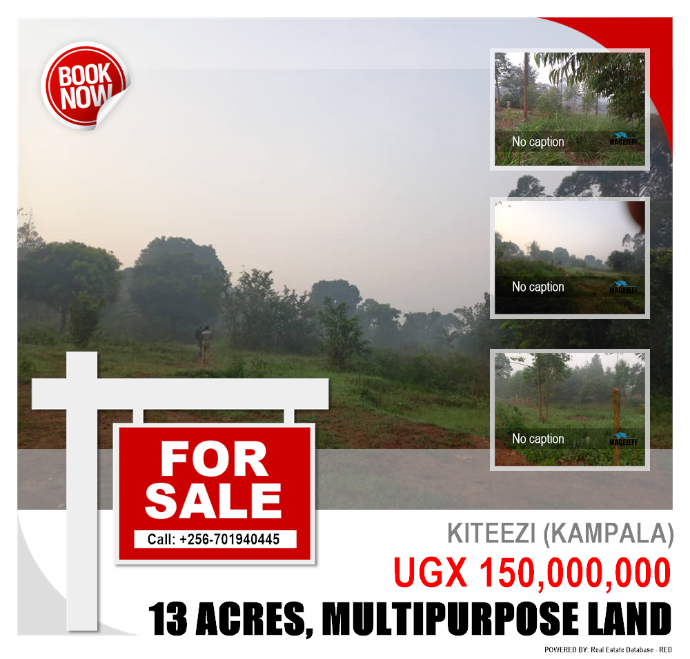 Multipurpose Land  for sale in Kiteezi Kampala Uganda, code: 133783