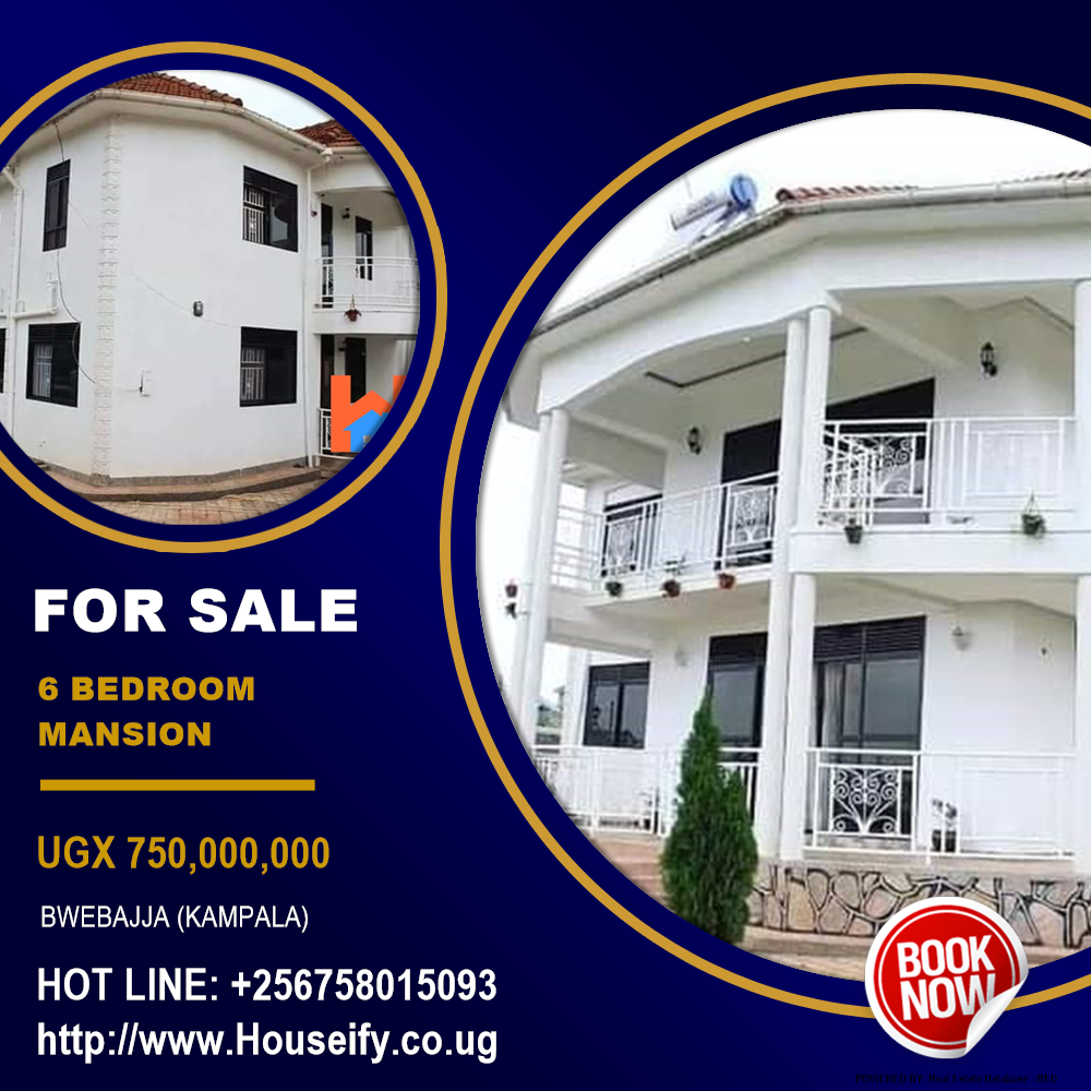 6 bedroom Mansion  for sale in Bwebajja Kampala Uganda, code: 133785