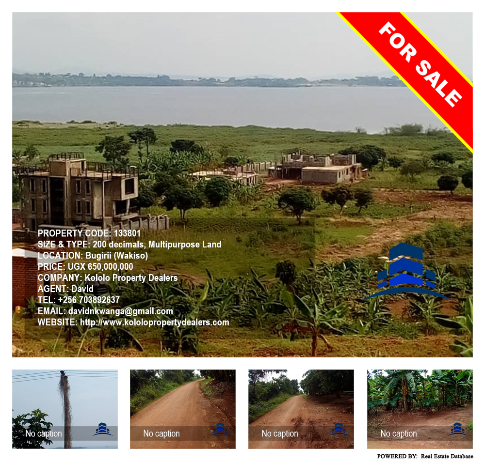 Multipurpose Land  for sale in Bugiri Wakiso Uganda, code: 133801