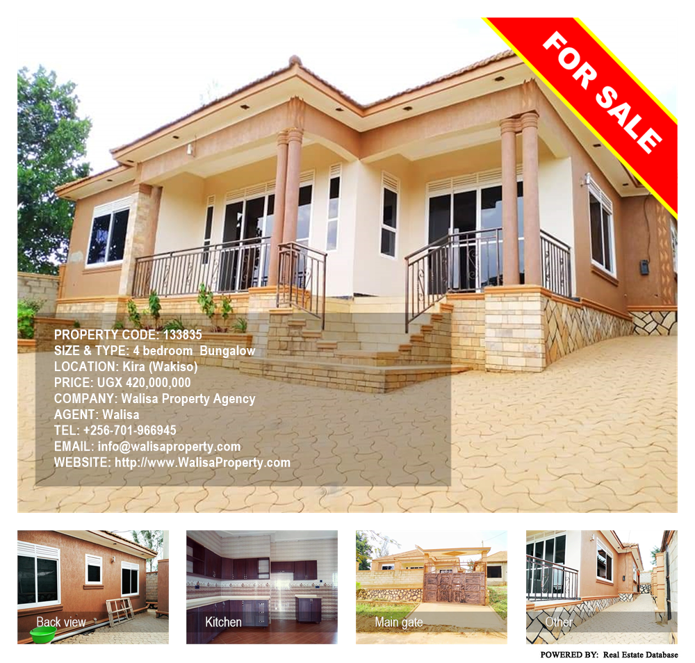 4 bedroom Bungalow  for sale in Kira Wakiso Uganda, code: 133835