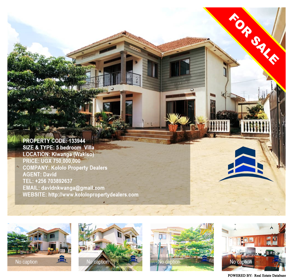 5 bedroom Villa  for sale in Kiwanga Wakiso Uganda, code: 133944
